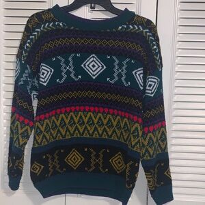 Colorful Geometric Women's Crewneck Dress